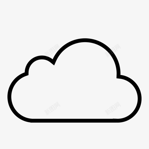 云线mac图标svg_新图网 https://ixintu.com apple inspire mac mobile save sky ui 云 用户体验 用户界面 简单 线
