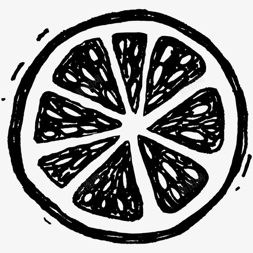 橙子水果片切片图标svg_新图网 https://ixintu.com 切片 柠檬片 橙子 橙子片 水果片 配料 青柠片