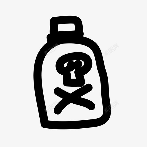 毒药头骨简单图标svg_新图网 https://ixintu.com wacom 坏 天真 头骨 手绘 插图 有毒 毒药 涂鸦 瓶子 简单