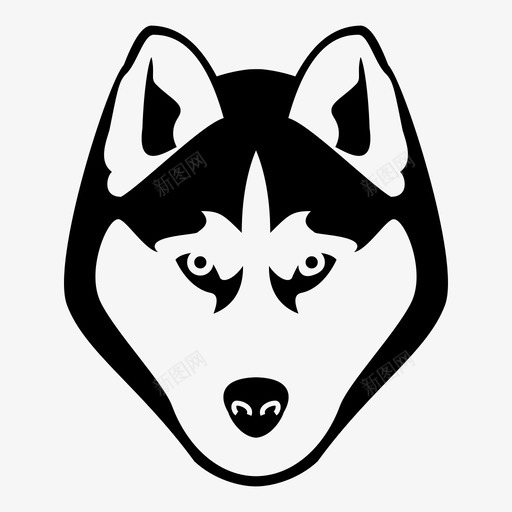 狗狗脸哈士奇图标svg_新图网 https://ixintu.com 哈士奇 宠物 狗 狗脸 狼 西伯利亚哈士奇 阿拉斯加狗 雪橇狗