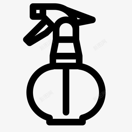 喷雾瓶简单形状图标svg_新图网 https://ixintu.com 卷曲 发胶 喷雾瓶 图形 图标 带边框 形状 简单 简单卷曲图标 线条
