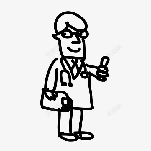 医生wacom简单图标svg_新图网 https://ixintu.com wacom 健康 医生 医院 天真 手绘 插图 简单