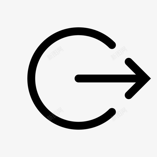 注销退出移出图标svg_新图网 https://ixintu.com 发送器 右箭头圆 圆内箭头 圆圈中的箭头 圆箭头 注销 电视输出 移出 箭头圆 视频输出 退出