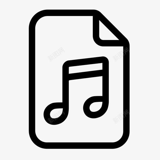 音乐文件mp3音符图标svg_新图网 https://ixintu.com mp3 simplicicons wav 歌曲 类型 纸张 音乐文件 音符 页面