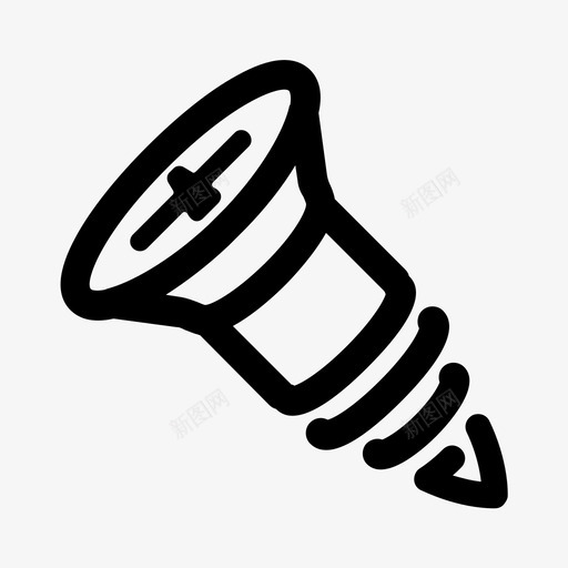 螺丝制造图标svg_新图网 https://ixintu.com 制造 工具 平头 木材 紧固件 螺丝 螺钉和螺栓 设计 飞利浦