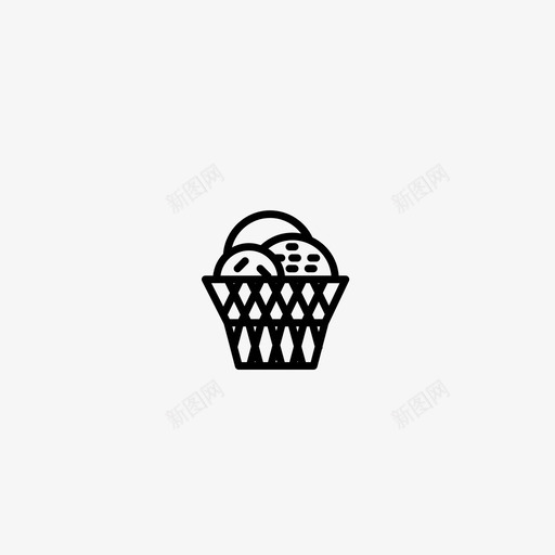 冰淇淋含糖冷冻图标svg_新图网 https://ixintu.com 乳制品 冰淇淋 冷冻 含糖 甜点 碗 食品 食用