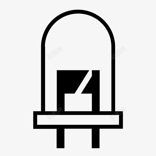 led铁砧二极管图标svg_新图网 https://ixintu.com led 二极管 光源 半导体光源 发光二极管 柱 灯 装配 铁砧