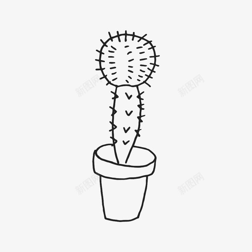 仙人掌荆棘多汁图标svg_新图网 https://ixintu.com 仙人掌 园艺 多刺 多汁 植物 波基 盆栽 荆棘