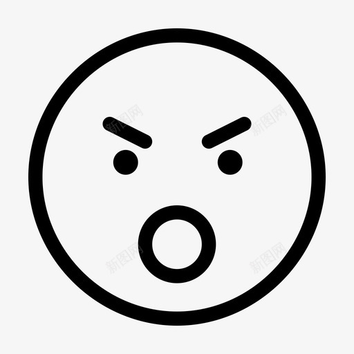 生气沮丧愤怒图标svg_新图网 https://ixintu.com 微笑 惊讶 感觉 愤怒 沮丧 生气 简单化 表情
