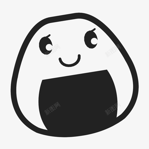 日本料理寿司微笑图标svg_新图网 https://ixintu.com 寿司 川菜 微笑 日本料理 日本菜 日本餐 海藻 表情 饭 饭团