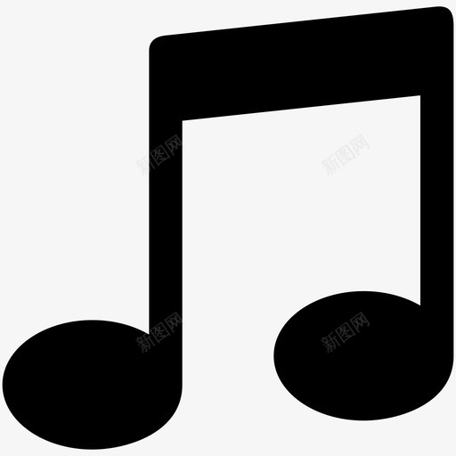 音乐音符摇滚乐音符图标svg_新图网 https://ixintu.com 摇滚乐 果酱 音乐音符 音符