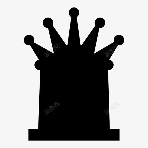 皇后下棋棋子图标svg_新图网 https://ixintu.com 下棋 代币 棋子 棋类游戏 皇后