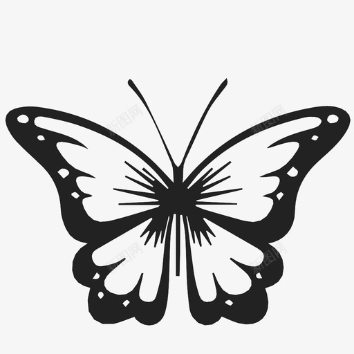 蝴蝶变身昆虫图标svg_新图网 https://ixintu.com 优雅 变身 昆虫 美丽 蝴蝶