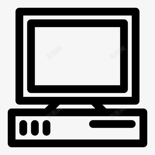 电脑技术个人电脑图标svg_新图网 https://ixintu.com 个人电脑 台式电脑 技术 旧电脑 显示器 电子 电脑 电脑屏幕 简单的卷曲图标