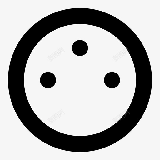 插头标牌圆形图标svg_新图网 https://ixintu.com 圆形 尖头 插头 插座 标牌 环形 电气插头