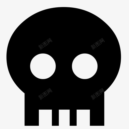 骷髅头有毒海盗头骨图标svg_新图网 https://ixintu.com 撕裂 有毒 死亡 海盗头骨 致命 骷髅头