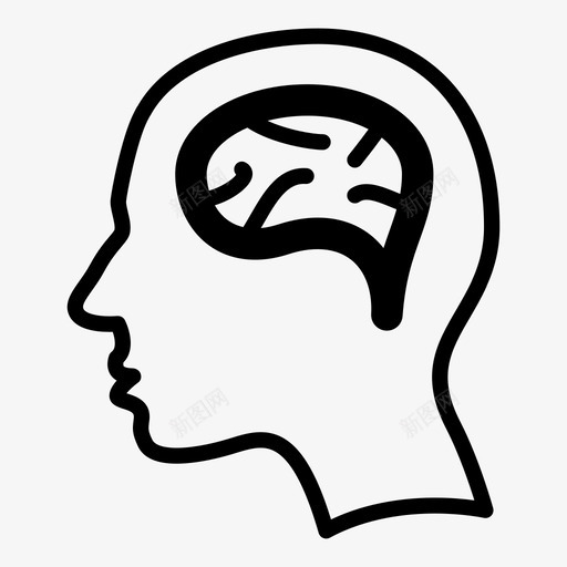 神经学脊髓头骨图标svg_新图网 https://ixintu.com 医学 头骨 心理学 感觉 知觉 神经 神经元 神经学 脊髓