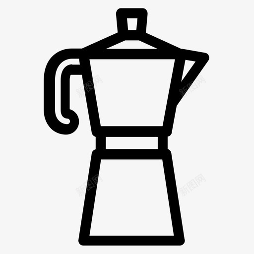 莫卡壶制作浓缩咖啡煮咖啡图标svg_新图网 https://ixintu.com 制作浓缩咖啡 咖啡 咖啡机 日常图标 浓缩咖啡机 炉顶 煮咖啡 莫卡壶