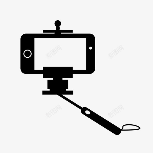 自拍棒单脚架电话图标svg_新图网 https://ixintu.com 单脚架 摄影 摄影师 照片 照片点击 电话 移动配件 自拍棒