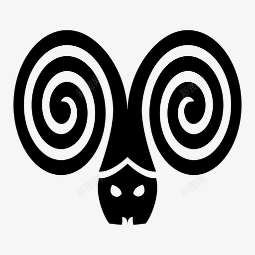 公羊动物山羊图标svg_新图网 https://ixintu.com 公羊 动物 山羊 角