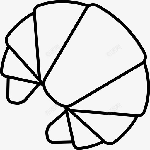 牛角包零食糕点图标svg_新图网 https://ixintu.com 倾斜 厨房 早餐 法式牛角面包 牛角包 物品 糕点 薄片 零食 食品