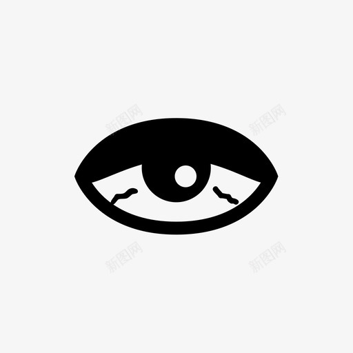 累眼视困眼图标svg_新图网 https://ixintu.com 累瘫 困眼 看 眼 累眼 视