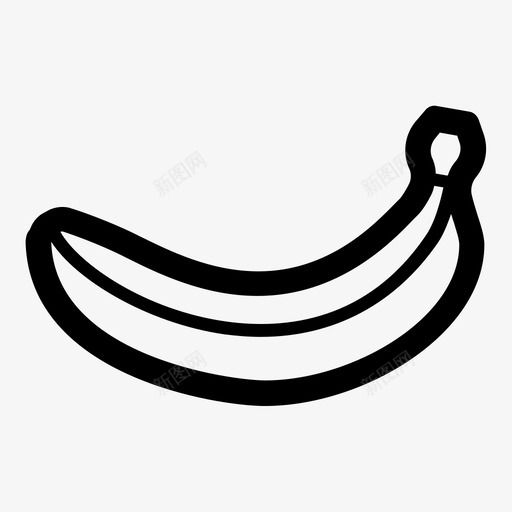 香蕉产品收获图标svg_新图网 https://ixintu.com 产品 可食用 收获 水果 绿色原料 花园 食品 食用 香蕉