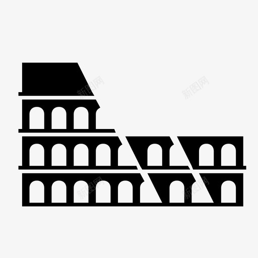 罗马斗兽场旅游建筑图标svg_新图网 https://ixintu.com 地标 地理位置 建筑 意大利 旅游 景点 目的地 竞技场 罗马 罗马斗兽场 著名
