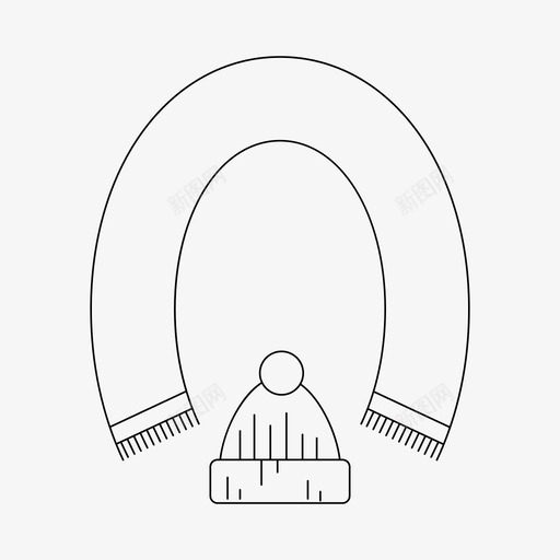 围巾和帽子围巾扔图标svg_新图网 https://ixintu.com 冬天 围巾 围巾和帽子 扔 领巾