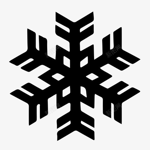 雪花冬天下雪图标svg_新图网 https://ixintu.com 下雪 冬天 冬季 季节 寒冷 雪花
