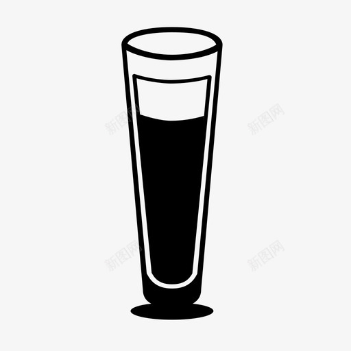 皮尔斯纳玻璃饮料全杯图标svg_新图网 https://ixintu.com 全杯 夜生活 玻璃器皿 玻璃杯 白酒 皮尔斯纳玻璃 调酒师 酒吧 饮料 饮酒