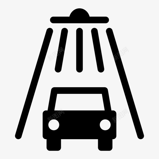 洗车自动清洁图标svg_新图网 https://ixintu.com 水 洗车 淋浴 清洁 自动