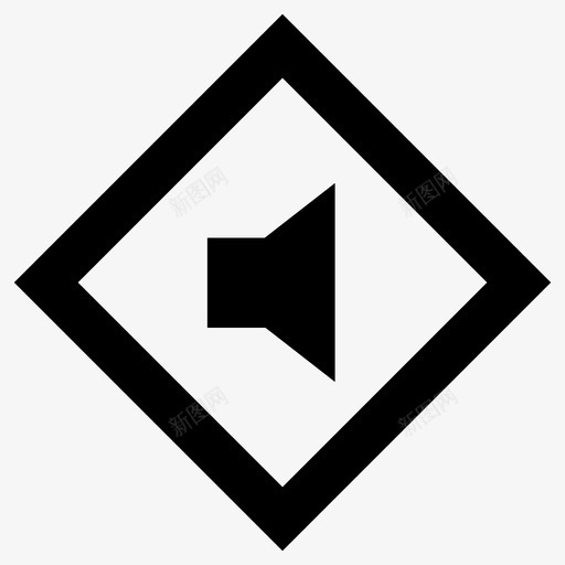 声音音量指示器方形图标svg_新图网 https://ixintu.com 噪音 图标 声音 声音关闭 方形图标 静音 音量指示器