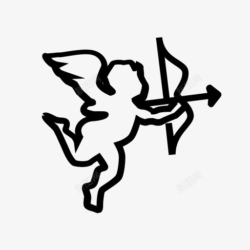 丘比特天使丘比特之箭图标svg_新图网 https://ixintu.com 丘比特 丘比特之箭 天使 情人节 爱情 阿穆尔
