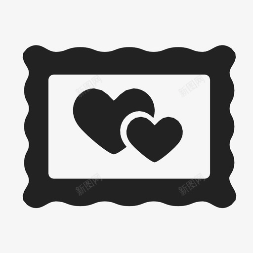 情人节邮票图标svg_新图网 https://ixintu.com 情人节邮票