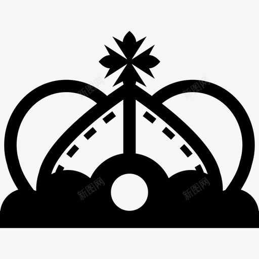 复古皇冠顶部有一个十字架形状皇冠图标svg_新图网 https://ixintu.com 复古皇冠顶部有一个十字架 形状 皇冠
