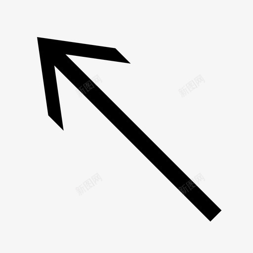 左上箭头锐音符角图标svg_新图网 https://ixintu.com 上 左上 左上箭头 标志性 线 角 锐音符