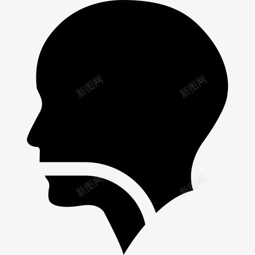 口腔咽喉医学图标svg_新图网 https://ixintu.com 医学 口腔 咽喉 身体各部分的头部轮廓