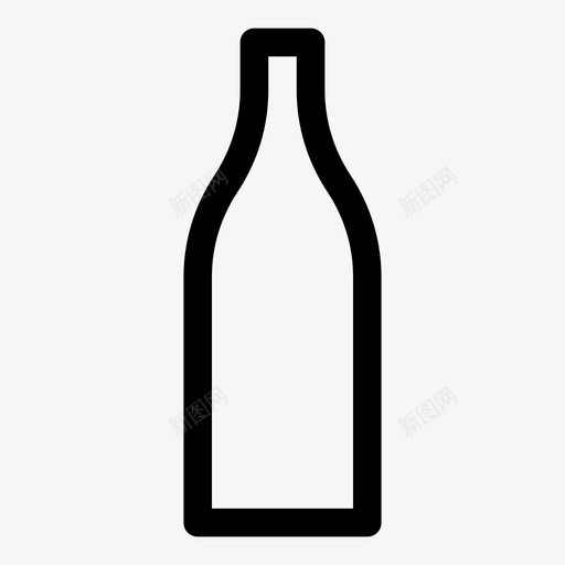 瓶子烈酒简单图标svg_新图网 https://ixintu.com 人物 带边框 形状 烈酒 玻璃瓶 瓶子 简单 简单的卷曲图标 葡萄酒瓶 饮料 香槟