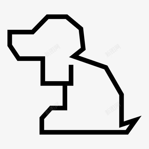 狗小狗宠物狗图标svg_新图网 https://ixintu.com 几何动物 宠物狗 家养 小狗 狗 线 迷你