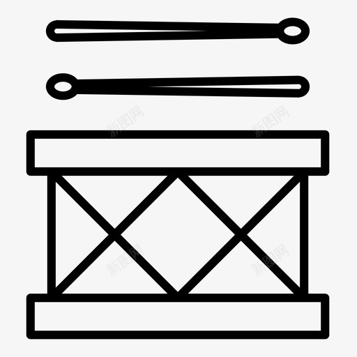 鼓鼓手乐器图标svg_新图网 https://ixintu.com 乐器 声音 打击乐器 音乐 鼓 鼓手
