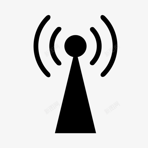 直播传输塔传输信号图标svg_新图网 https://ixintu.com pc图文直播 传输信号 传输塔 在线 广播塔 流媒体 直播