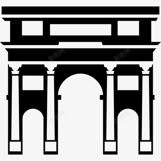 拱门皮克托米兰图标svg_新图网 https://ixintu.com 历史 古代 建筑 意大利 拱门 欧洲 皮克托 米兰 艺术 象形图