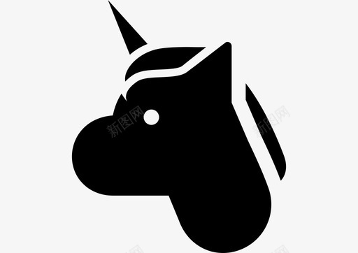 独角兽稀有神话图标svg_新图网 https://ixintu.com 信仰 圆形 独角兽 生物 神秘 神话 稀有 脸 角 马 魔法