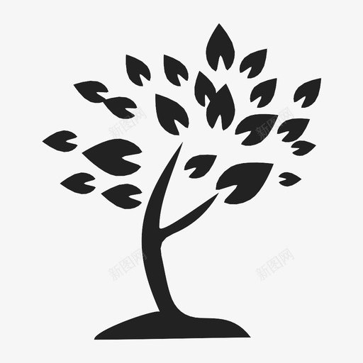 树酒店房子图标svg_新图网 https://ixintu.com 保护环境 光 回收 房子 树 树叶 自然 酒店
