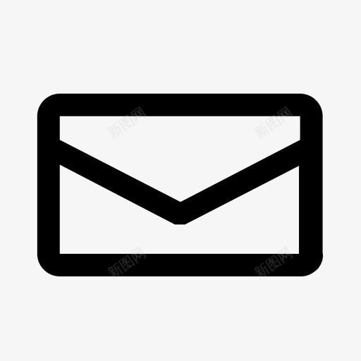 邮件小思考线图标svg_新图网 https://ixintu.com 信封 家 小 常规 思考线 日 日常生活小图标 生活 电子邮件 简单 粗链接 邮件