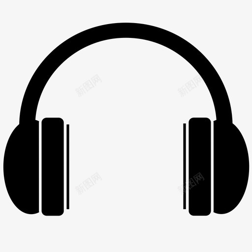 耳机音频发烧友图标svg_新图网 https://ixintu.com 发烧友 头饰 扬声器 电子 耳机 设备 音乐 音乐设备 音频