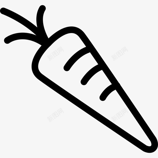 胡萝卜蔬菜新鲜胡萝卜图标svg_新图网 https://ixintu.com 新鲜胡萝卜 胡萝卜 蔬菜
