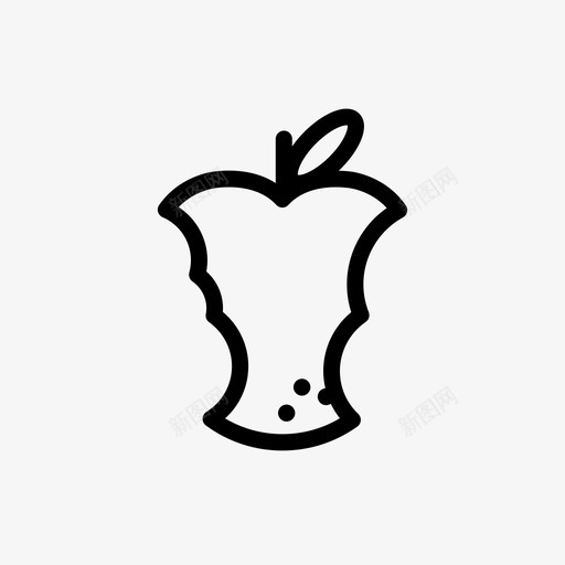 苹果豆类麦金塔图标svg_新图网 https://ixintu.com 坚果 简单的食物图标 苹果 菜单 营养 豆类 餐 麦金塔