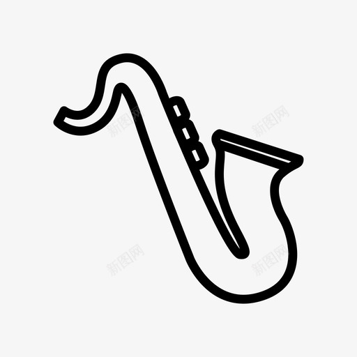 萨克斯管乐器爵士乐器图标svg_新图网 https://ixintu.com 100icons100days 乐器 爵士乐器 萨克斯管 贝卡舍瓦 铜管乐器